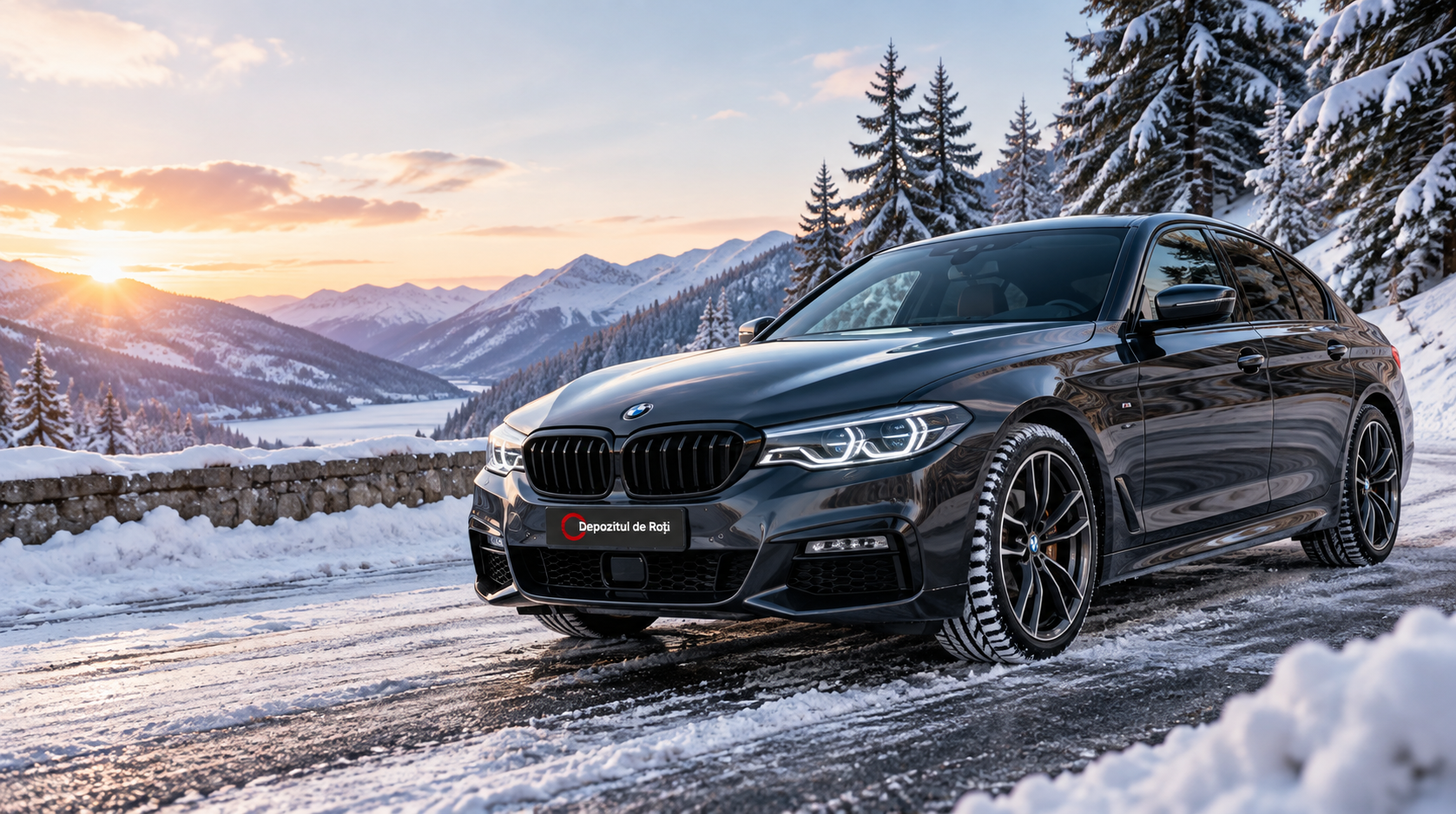 Anvelope de iarnă montate pe BMW Seria 5